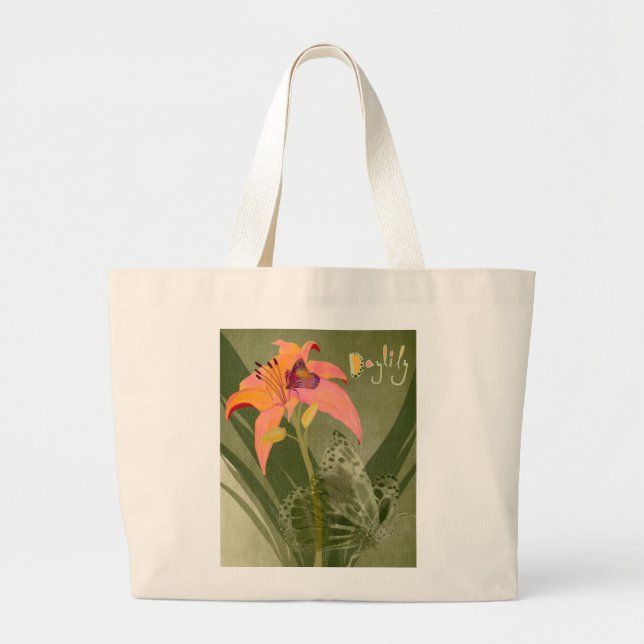 Daylily Tote Bag Jumbo Tygkasse (Framsidan)