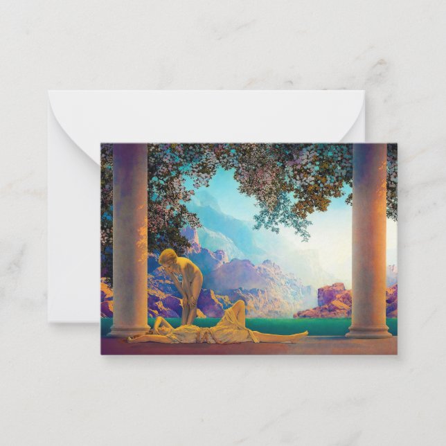 Dayrast, 1922 av Maxfield Parrish Anteckningskort (Framsida)