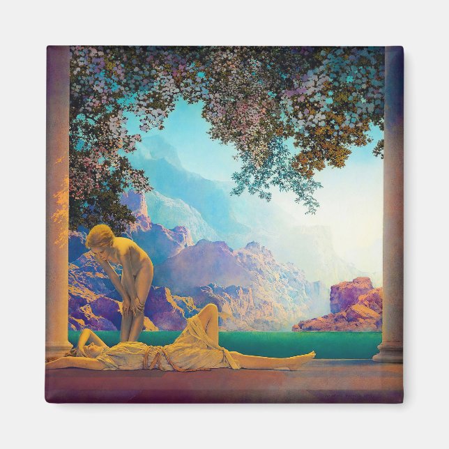 Dayrast, 1922 av Maxfield Parrish Magnet (Framsidan)