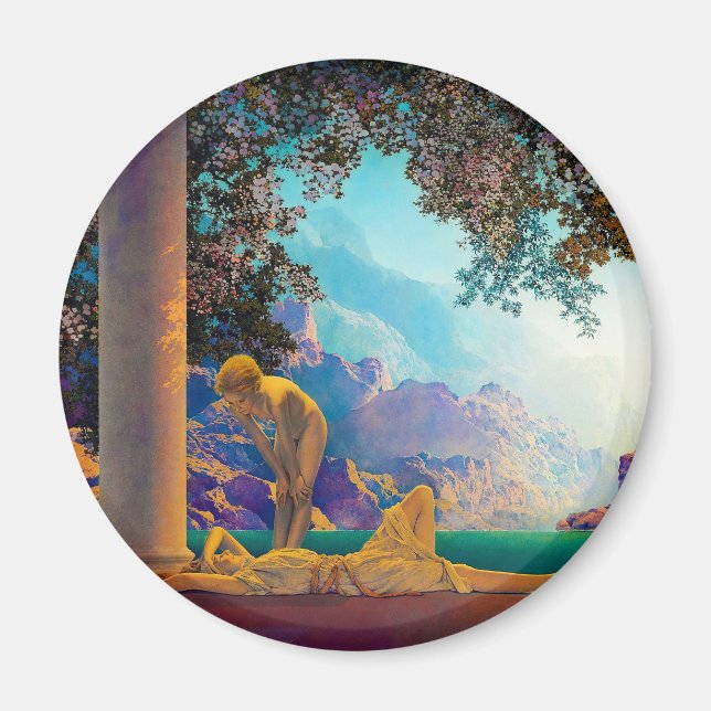 Dayrast, 1922 av Maxfield Parrish Magnet (Framsidan)