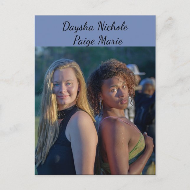 Daysha Nichole & Paige Marie, vykort (Framsida)