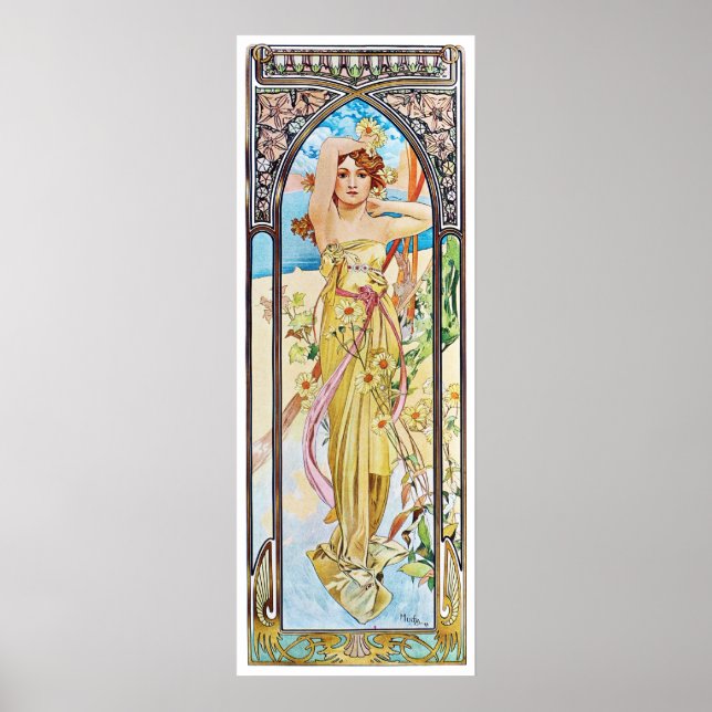 Daytime, Alphonse Mucha Poster (Framsidan)