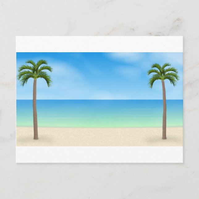 Daytime Beach Scene: Vykort (Framsida)