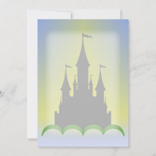 Daytime Dreamy Castle i Backe Sunny Himlar