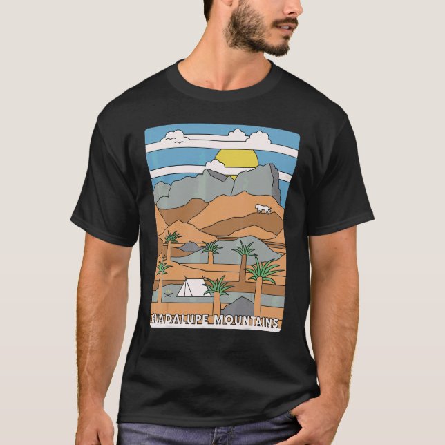 Daytime El Capitan Guadalupe Mountain National Pa T Shirt (Framsida)