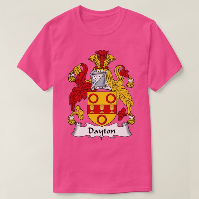 Dayton Coat of Arms Family Crest  T Shirt (Design framsida)