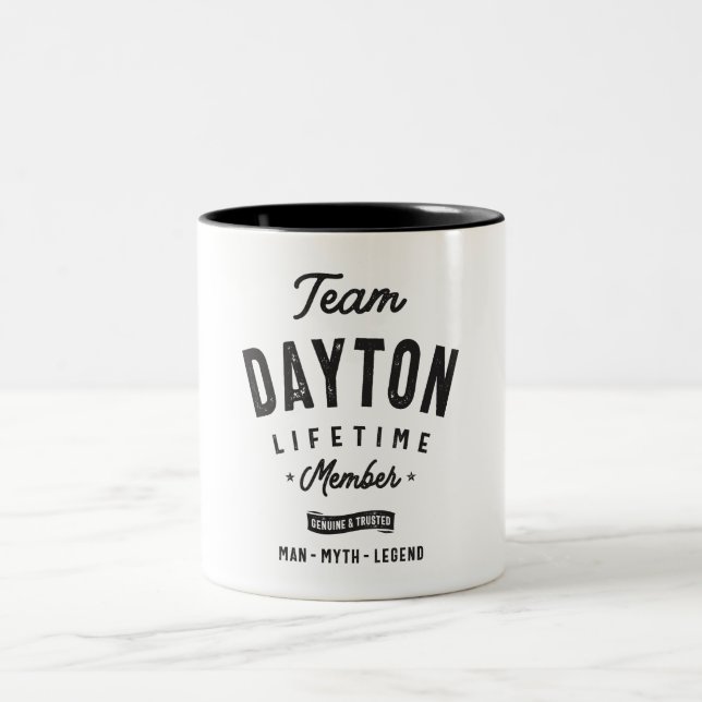 Dayton-livstidsmedlem Personlig Namn Dayton Två-Tonad Mugg (Center)