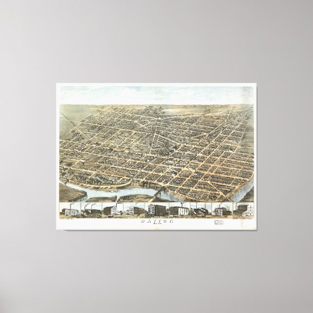 Dayton, Ohio (1870) Canvastryck (Framsida)