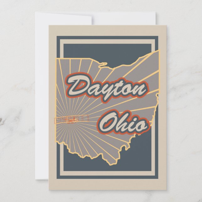 Dayton, Ohio Art Print - Travel Artwork v2 (Framsida)