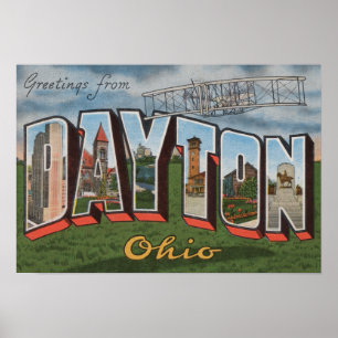 Dayton Ohio (det Wright broderflygplan) Poster