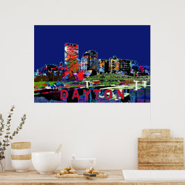 Dayton, Ohio i graffiti Poster