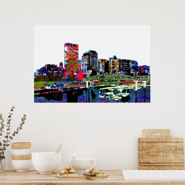 Dayton, Ohio i graffiti Poster (Kök)