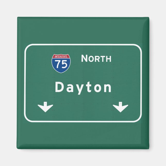 Dayton Ohio oh Interstate Highway Freeway : Magnet (Framsidan)