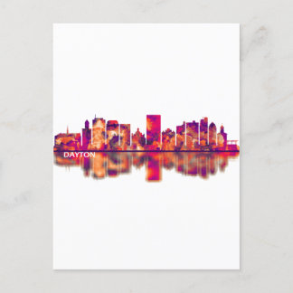Dayton Ohio Skyline Helg Vykort