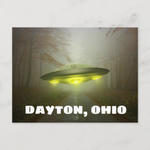DAYTON OHIO SPACESHIP UFO ART-vykort Vykort