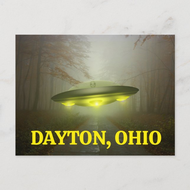 DAYTON, OHIO SPACESHIP UFO-vykort Vykort (Framsida)