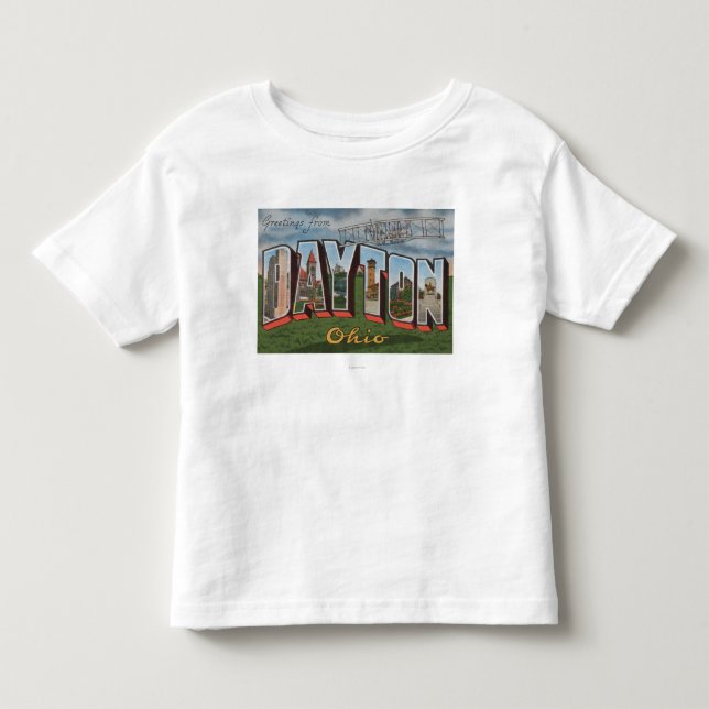 Dayton, Ohio (Wright Brothers Flygplan) Tee Shirt (Framsida)