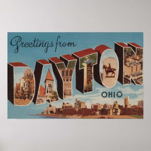 Dayton, OhioLarge Brev ScenesDayton, OH Poster (Framsidan)