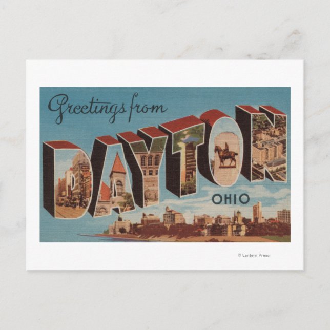 Dayton, OhioLarge Brev ScenesDayton, OH Vykort (Framsida)
