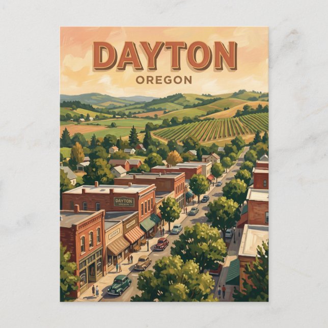 Dayton Oregon Vykort (Framsida)