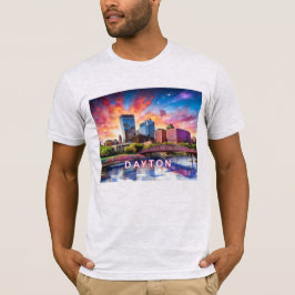 Dayton Skyline Graffiti Art T Shirt
