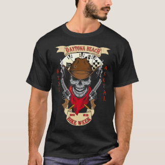 Daytona Beach Bike Week 2023 Cowboy Skull T Shirt