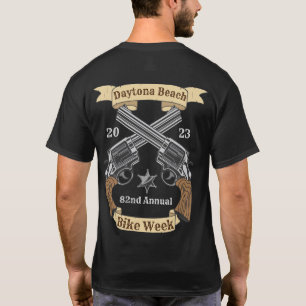 Daytona Beach Bike Week 2023 Crossed Guns T Shirt
