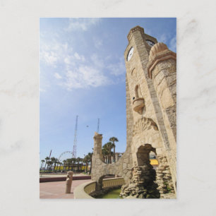 Daytona Beach Boardpromenad Clock Torn vykort