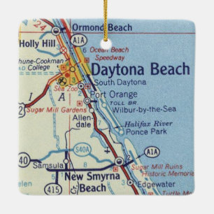 Daytona Beach Classic Karta Julgransprydnad Keramik
