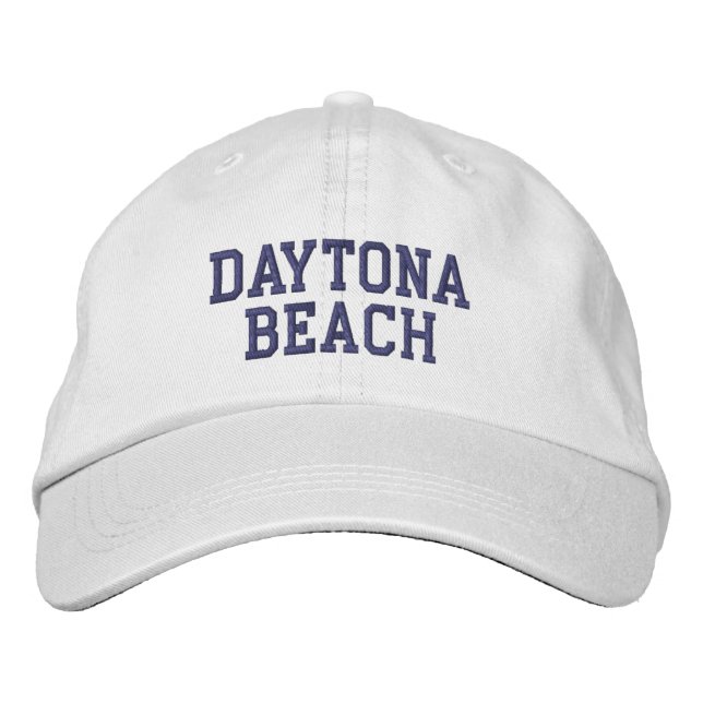 Daytona Beach Embroiderade Florida Baseball Hat Broderad Keps (Framsida)