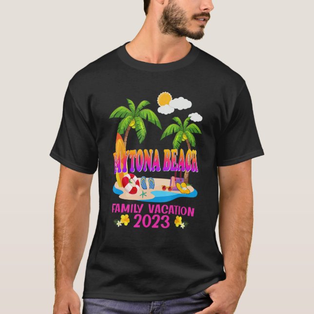 Daytona Beach Family Vacation Summer Beach Matchin T Shirt (Framsida)