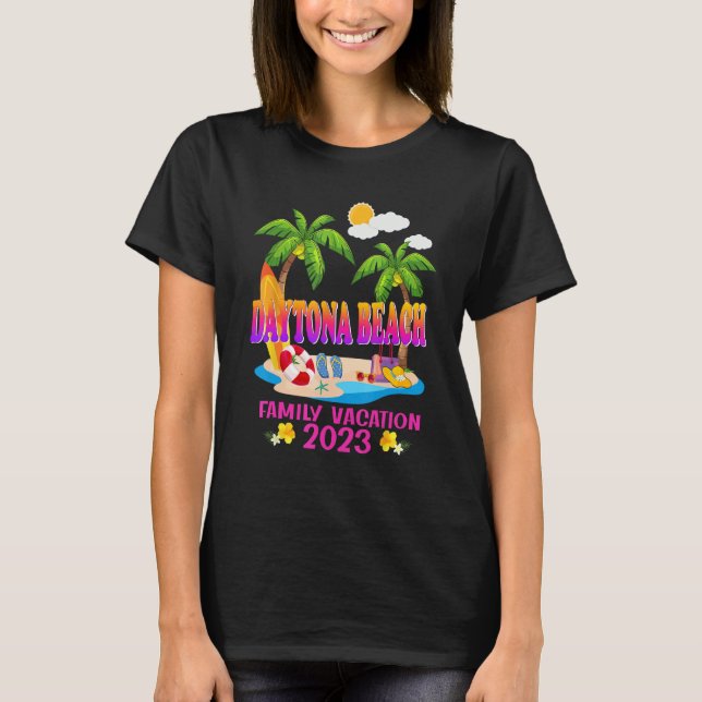 Daytona Beach Family Vacation Summer Beach Matchin T Shirt (Framsida)
