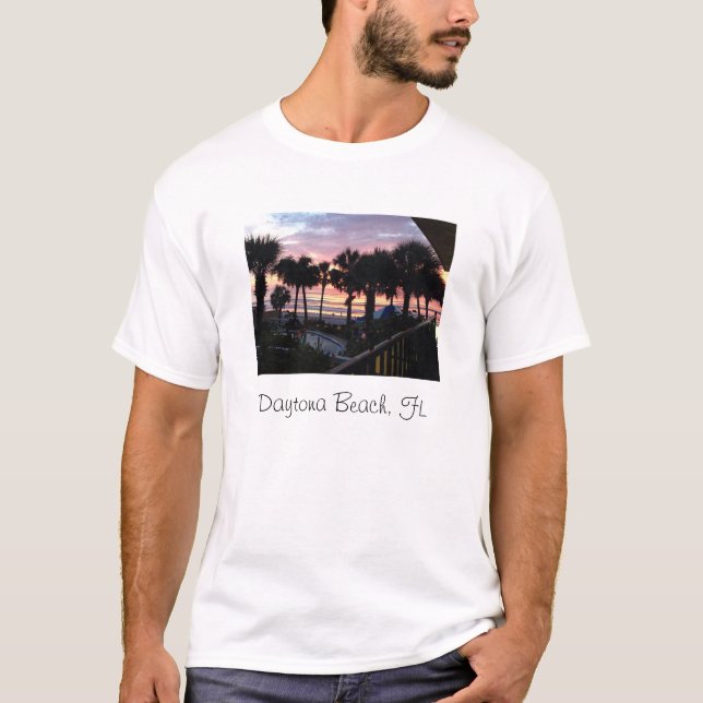 Daytona Beach FL-soluppgång T Shirt (Framsida)