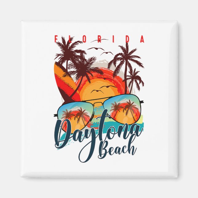 Daytona Beach Fl. Sommaruppehållet resa - Florida  Magnet (Framsidan)