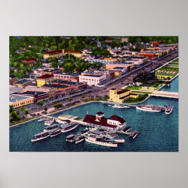 Daytona Beach Florida Aerial View Beach Street Poster (Framsidan)