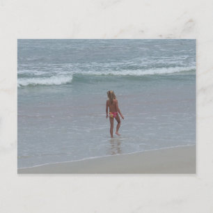 Daytona Beach Florida Bikini Girl Post Card FL Vykort