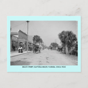Daytona Beach Florida circa 1900 Gatscen Vykort