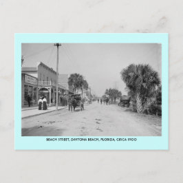 Daytona Beach Florida circa 1900 Gatscen Vykort