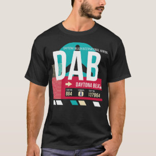 Daytona Beach Florida DAB Airport Code Baggage Mär T Shirt