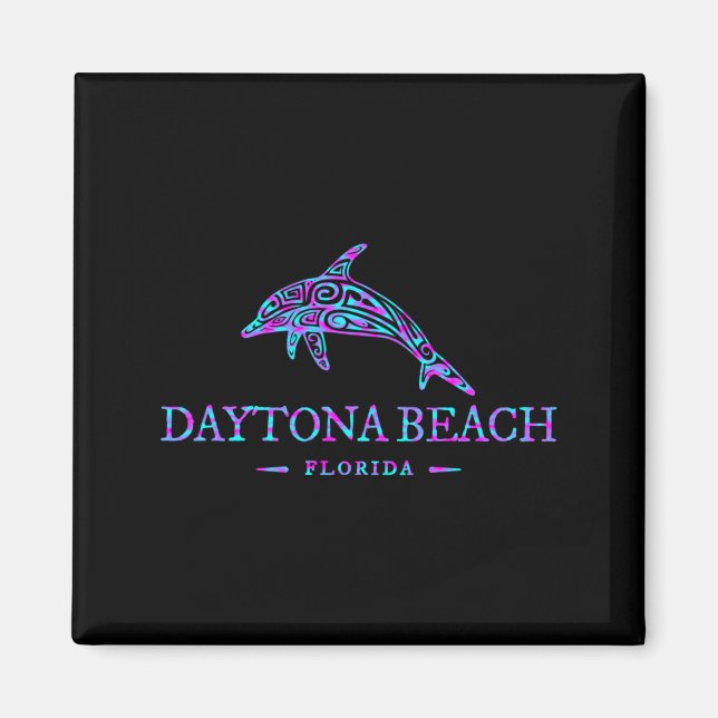 Daytona Beach Florida Dolfinojkar Flickor Semester Magnet (Framsidan)