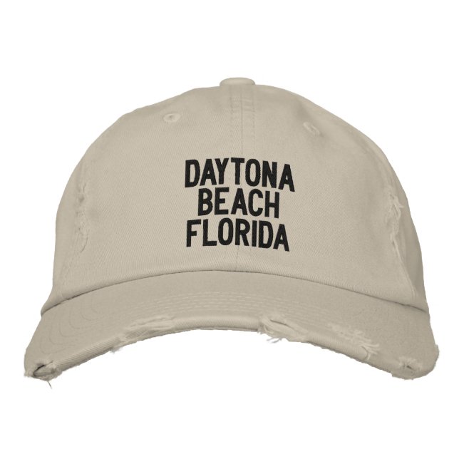 Daytona Beach, Florida Embroiderade Cap Broderad Keps (Framsida)