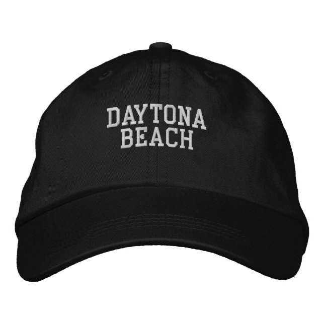 Daytona Beach Florida Embroired Baseball Hat Broderad Keps (Framsida)