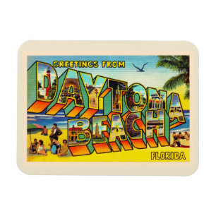 Daytona Beach Florida FL Large Brev Postcard Magnet