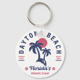 Daytona Beach Florida Handflatan Träd Souvenirs 60 Nyckelring