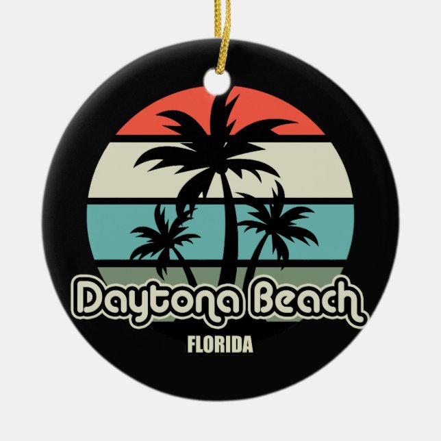 Daytona Beach,Florida Julgransprydnad Keramik (Framsidan)