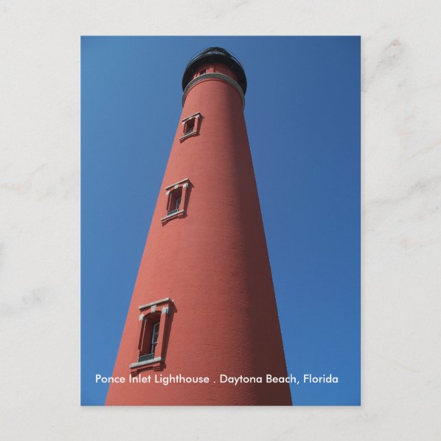 Daytona Beach Florida Lighthouse Postcard-foto FL Vykort (Framsida)