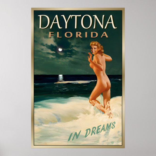 DAYTONA BEACH Florida-Ny Original Marilyn Monroe Poster (Framsidan)