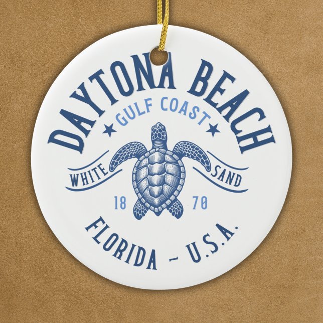 Daytona Beach Florida Paradise Beach Julgransprydnad Keramik (Skapare uppladdad)