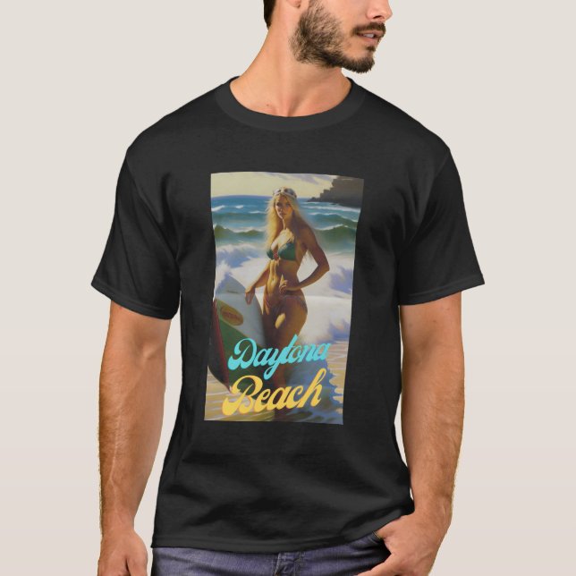 Daytona Beach Florida Parasdise Bevackra T Shirt (Framsida)