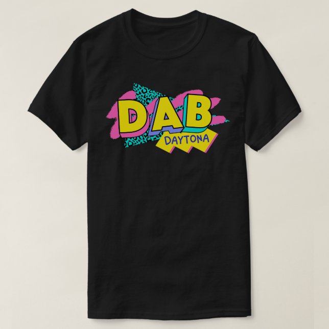 Daytona Beach Florida Retro 90-talets Logotyp T Shirt (Design framsida)